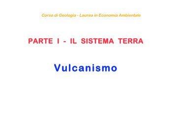 Vulcanismo - Liceo "S. Pertini" - Ladispoli