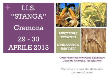 I.I.S. “STANGA” Cremona 29 - 30 APRILE 2013