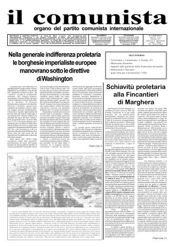 Nella generale indifferenza proletaria ... - pcint.org