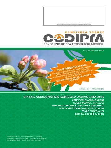 DIFESA ASSICURATIVA AGRICOLA AGEVOLATA 2012 - codipra