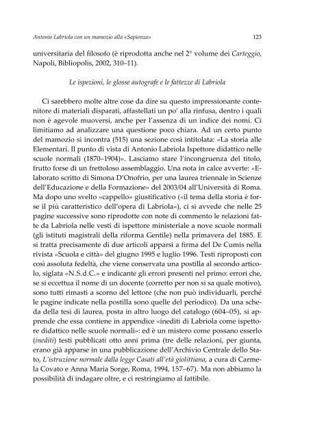 Antonio Labriola e «La Sapienza» - Archivi di Famiglia