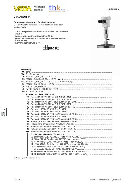 Prozessdruck/Hydrostatik - tbk-gmbh.de