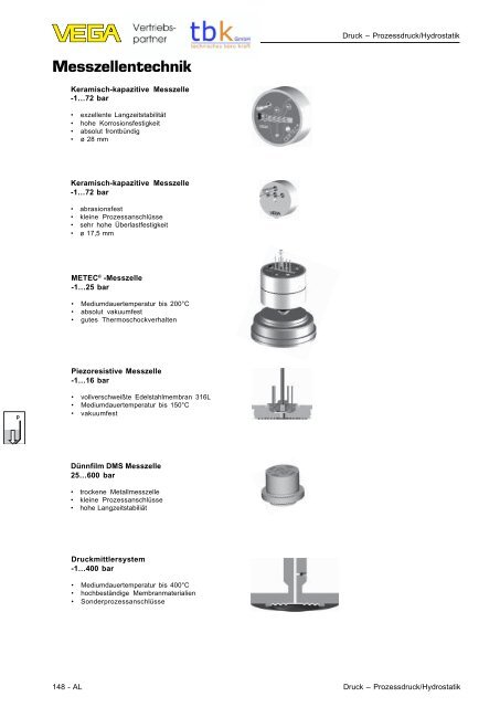 Prozessdruck/Hydrostatik - tbk-gmbh.de