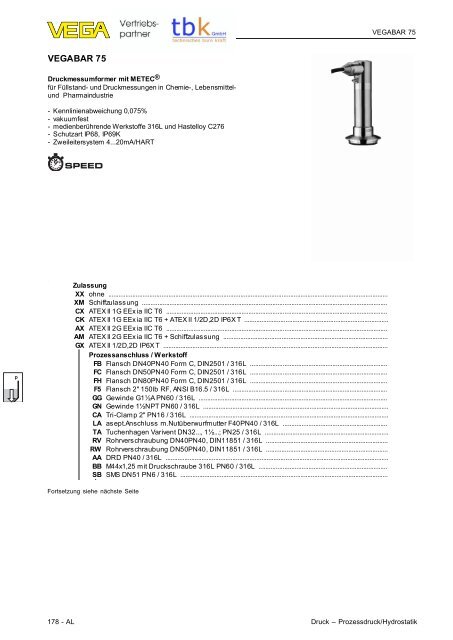 Prozessdruck/Hydrostatik - tbk-gmbh.de