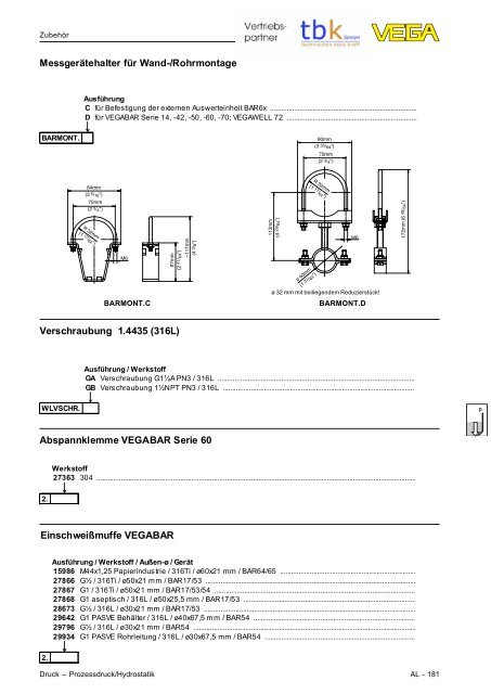 Prozessdruck/Hydrostatik - tbk-gmbh.de