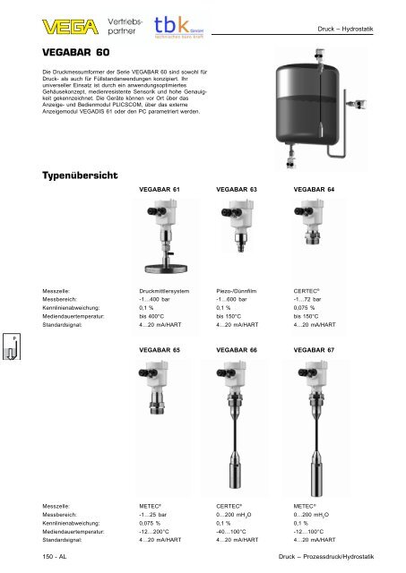 Prozessdruck/Hydrostatik - tbk-gmbh.de