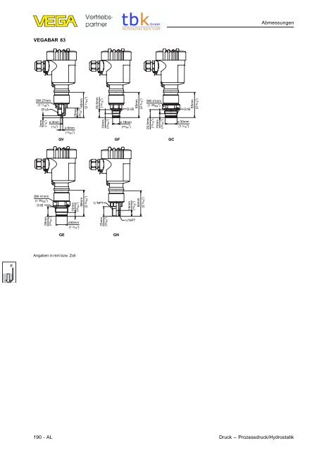 Prozessdruck/Hydrostatik - tbk-gmbh.de