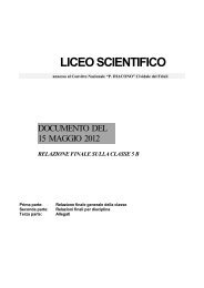 Doc. 15 maggio L. Scientifico 5B - Convitto Nazionale Paolo Diacono