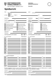 WFV-Spielberichtsbogen