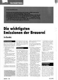 Die wichtigsten Emissionen der Brauerei. Ein Überblick.