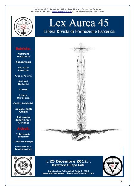 Lex Aurea 45 Fuoco Sacro