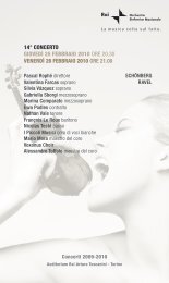 Programma - Orchestra Sinfonica Nazionale della RAI - Rai.it