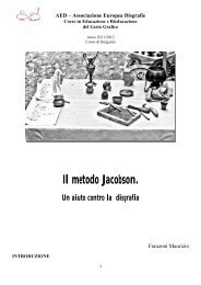 Il metodo Jacobson. - Associazione Europea Disgrafie