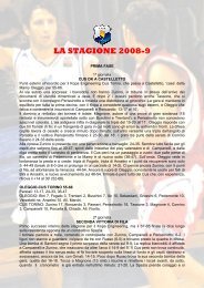 LA STAGIONE 2008-9 - CUS Torino