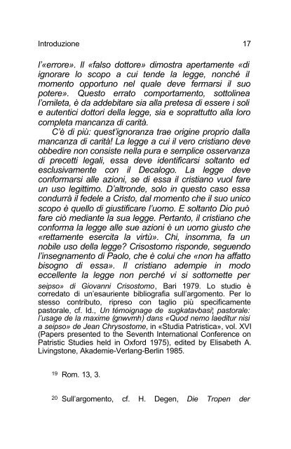 Giovanni Crisostomo Commento alla Prima lettera ... - Undicesima Ora