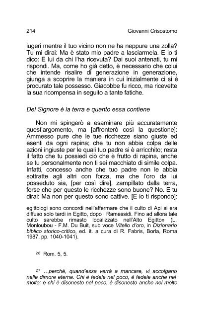 Giovanni Crisostomo Commento alla Prima lettera ... - Undicesima Ora