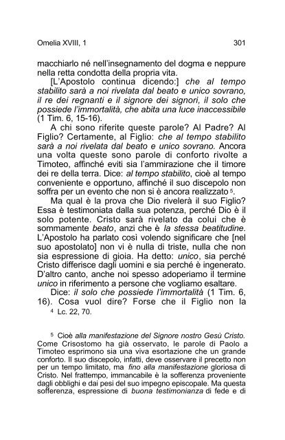 Giovanni Crisostomo Commento alla Prima lettera ... - Undicesima Ora