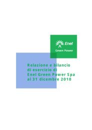 Relazione e bilancio di esercizio di Enel Green Power Spa al 31 ...