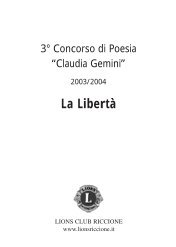 Libro di poesie - Lions Club Riccione
