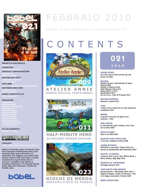 PDF Babel 021 - Parliamo di Videogiochi