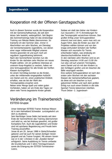 Clubzeitung des TC-Bordesholm e.V. 35. Ausgabe Oktober 2010 ...