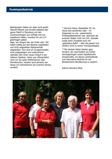 Clubzeitung des TC-Bordesholm e.V. 35. Ausgabe Oktober 2010 ...