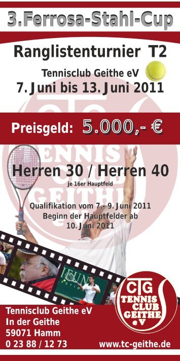 3.Ferrosa-Stahl-Cup - Tennisclub Geithe