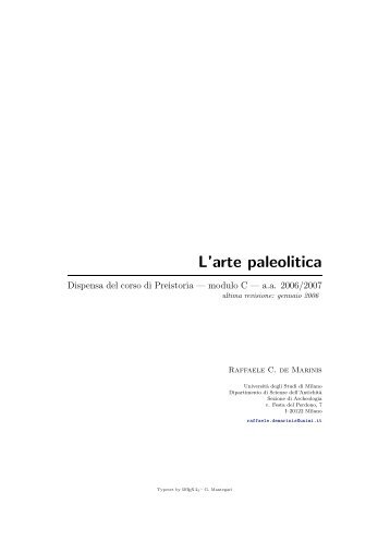 L'arte paleolitica - ArcheoServer