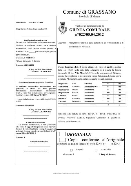 DG022Ricognizione sopran. personale - Comune di Grassano