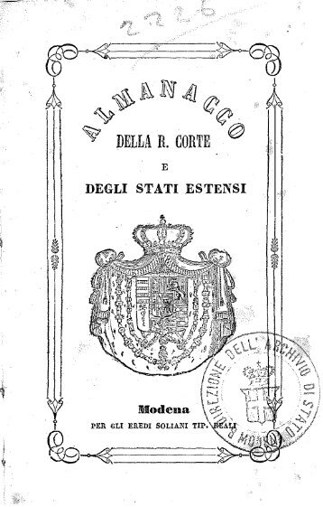 leggi l'Almanacco - Istituto Centrale per gli Archivi