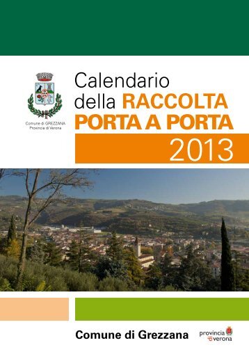 Calendario rifuiti 2013 - Comune di Grezzana