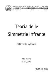 Teoria delle Simmetrie Infrante - Ingegneria - Università degli Studi ...