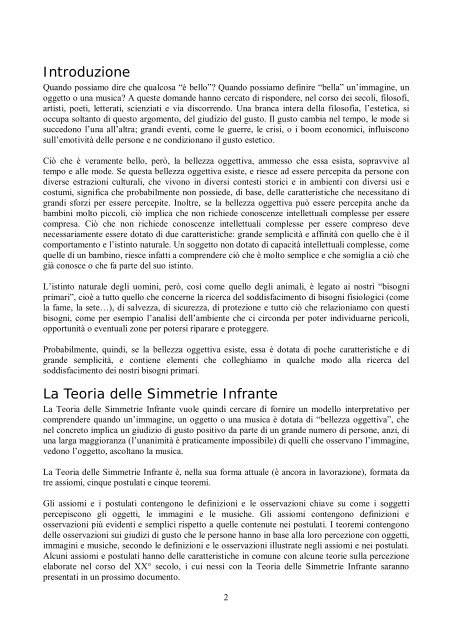 Teoria delle Simmetrie Infrante - Ingegneria - Università degli Studi ...