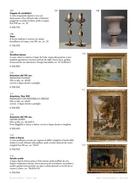 ANTIQUARIATO mobili, dipinti, stampe e oggetti - Galleria Pananti