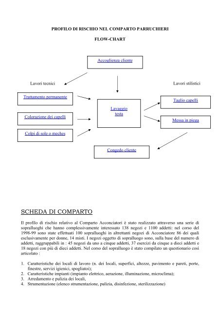 Profilo di rischio nel comparto PARRUCHIERI - Ispesl