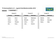 TC Kornwestheim eV - Jugend-Club-Meisterschaften 2012 Konkurrenz