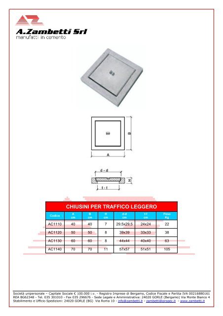 Catalogo Manufatti per il trattamento delle acque - Zambetti