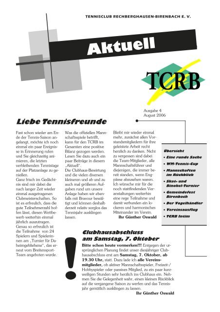 4 / 2006 - Tennisclub Rechberghausen-Birenbach