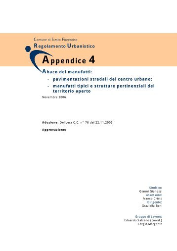 Appendice 4 - Abaco dei manufatti - Comune di Sesto Fiorentino