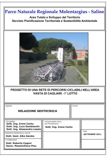 Relazione geotecnica - Parco Molentargius - Saline