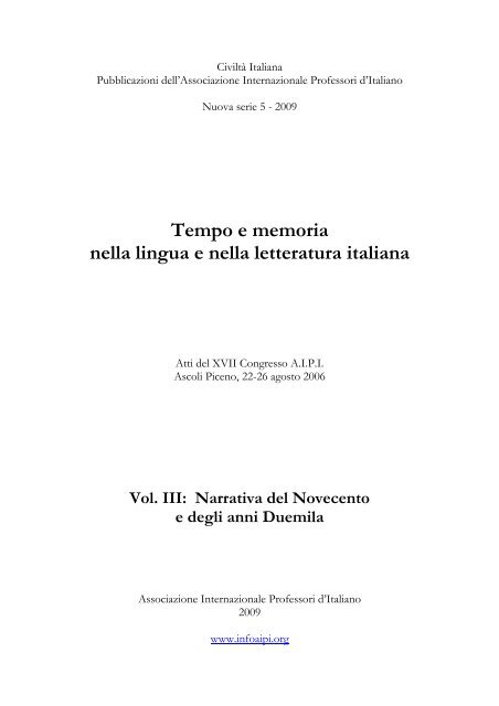 Atti del Convegno di Ascoli Piceno 2006 - AIPI