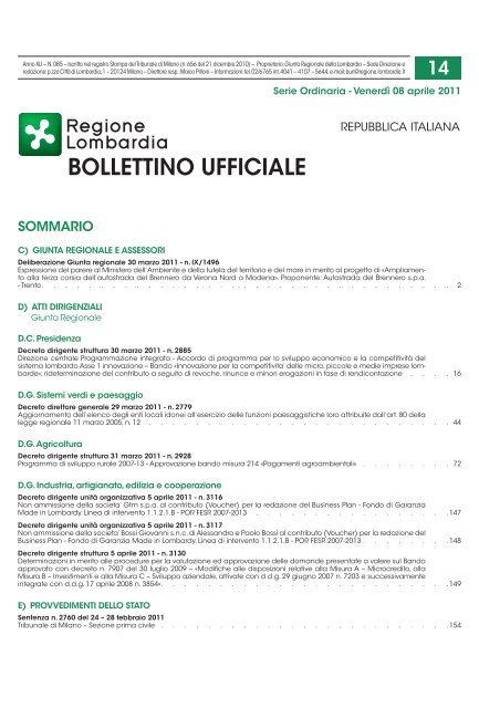 Bollettino Ufficiale Agenzia Regionale Centrale Acquisti