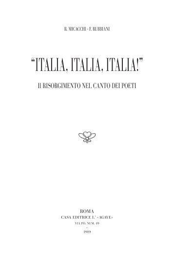 “ITALIA,ITALIA,ITALIA!” - Voci e Scrittura