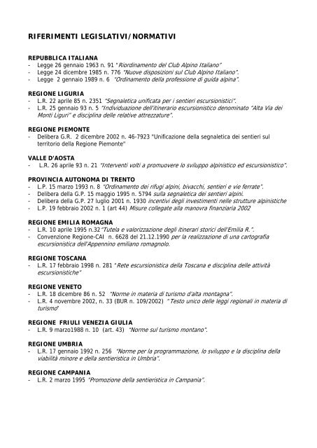 quaderno n. 1 - CAI Sottosezione U.E.T C.A.I Torino