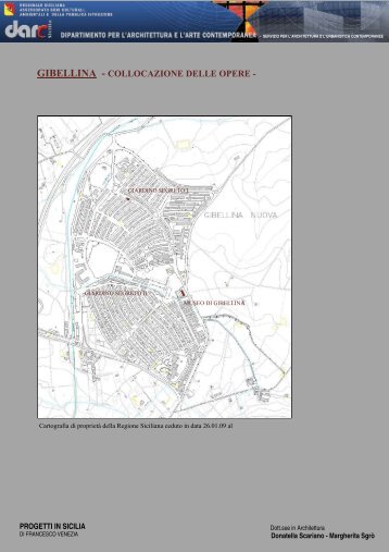 GIBELLINA - COLLOCAZIONE DELLE OPERE - - Regione Siciliana