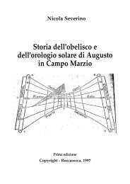 Storia dell'obelisco e dell'orologio solare di ... - Nicola Severino