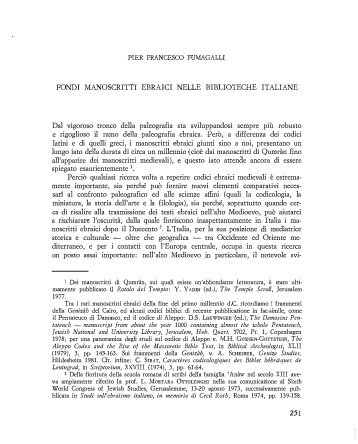 ITALIA JUDAICA. Atti del I Convegno internazionale. Bari 18-22 ...