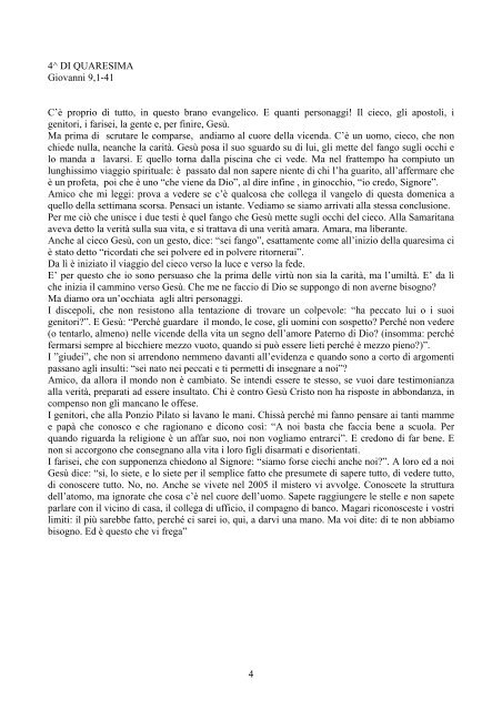 Archivio omelie Anno Liturgico 2004-2005 (anno A)