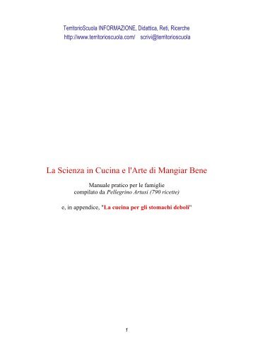 La Scienza in Cucina e l'Arte di Mangiar Bene - Territorio Scuola