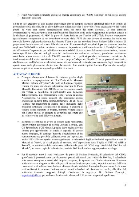 Notiziario N° 224 Dicembre 2012 - Collezionisti Italiani di ...